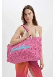 Defacto حقيبة كتف نسائية من القش - B9076axns