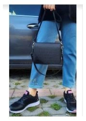 Just Polo Justpolo Women's Black Two-Strap 4-Compartment Shoulder and Crossbody Bag TM5555-4072