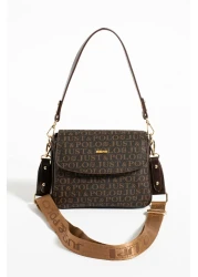 Just Polo Brown 2 Compartment Shoulder Bag 2197