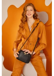 Pierre Cardin حقيبة كتف نسائية سوداء عائمة 05PO22Y1534