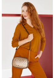 Pierre Cardin حقيبة كتف نسائية باللون الذهبي 05PO22Y1543