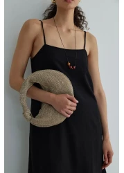 Suud Collection Beige Straw Bag - Pia Model