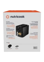 نوتري كوك مقلاة هوائية نحيفة، NC-AFS200، أسود، 7.6 لتر