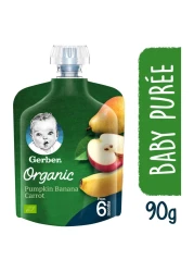 Gerber Organic Pear, Apple and Banana Puree, 90g