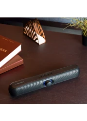 Olsenmark Wireless Speaker, 2.0Ch Bluetooth Speaker OMMS1288, Bluetooth/ FM/ USB/ TF Card/ AUX Input/ TWS, 2x6W Speaker, Mini Sound Bar for PC/ Home Theater