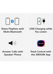 LG XBOOM Go PL2 Portable Bluetooth Speaker Black