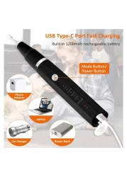 قشارة الأسنان بالموجات فوق الصوتية للكلاب مع 5 أوضاع ومصباح LED ، فرشاة أسنان للكلاب لإزالة بقع التفاضل والتكامل ، مجموعة تنظيف أسنان الكلب لإزالة البلاك والجير ، مجموعة تنظيف أسنان الكلب المقاومة للم