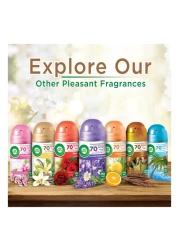 إيرويك فريشماتيك معطر جو بخاخ تلقائي برائحة حبوب الفانيليا البيضاء مع إعادة تعبئة - أبيض، 250 ملل