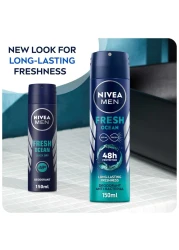 NIVEA MEN Deodorant Spray for Men Fresh Ocean Aqua Scent 150ml