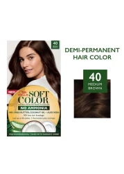 ويلا سوفت كولور مجموعة صبغة الشعر خالية من الأمونيا رقم 40 - بني متوسط.