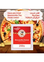 The Three Cows Mozzarella Cheese Block, 200g