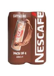 Nescafe Cappuccino Coffee Drink, 225ml Pack of 4