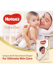 Huggies Extra Care Baby Diapers, Size 4, 8-14Kg, 40 Diapers Pack of 2