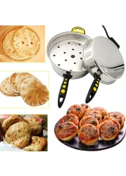 فرن صانع الخبز العربي مع عناصر تسخين إيطالية، سعة 5.5 لتر، 28 سم، فرن كهربائي صغير للخبز المسطح - خبز البيتا والروتي والبيتزا الصغيرة والمزيد