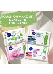 نيڤيا مناديل 3 في 1 لتنظيف الوجه اللطيفة، للبشرة الجافة والحساسة، 25 منديل