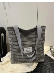 حقيبة كاجوال/عمل بطراز كوري كلاسيكي للنساء ، حقيبة كتف من القماش الكانفاس عصرية موضة 2025 الجديدة