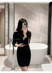 1pc Luxury Velvet Box Shaped Evening Bag Party Bag With Sparkly Crystal Button Decor Suitable For Formal Gown Prom Wedding Banquet Perfect For Party Wedding Prom Dinner Banquet Matching With Holiday P