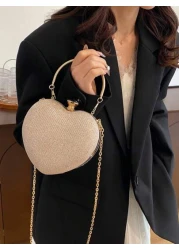 حقائب يد فخمة، محافظ بشكل مسك، ساخنة للبيع، على شكل قلب مع سلسلة، حقائب سهرة للنساء