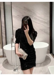 1pc Shiny Glamorous Box Shaped Evening Clutch Bag With Luxurious Rhinestone Decor For Formal Party Wedding Prom