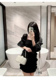 Moonlit EveBag Glamorous Elegant Exquisite Quiet Luxury Sequin Stylish Luxury Shiny Faux Pearl Clutch Box Bag Evening Bag For Wedding For Party Girl Woman Bride Elegant Pearl Clutch Prom Bag