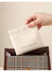 1pc Large Capacity Ivory Mesh Makeup Bag Portable Travel Toiletry Bag Multi Functional Storage Pouch Zipper Bag Travel Bag For Cosmetics Skincare Phones Jewelry And Small Items Gift Vacation Multiple