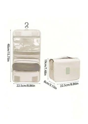 1pc Travel Storage Pouch Waterproof Toiletry Bag Large Capacity Summer Cosmetic Bag Multi Function Storage Bag Portable Storage Bag With Handle Zipper Pouch Suitable For Beach Business Trip Cosmetics