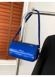 Clean Color Minimalistic Elegant New Style Patent Leather Small Square Bag For School Work Casual Travel And Outdoor Activities