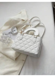 Fashionable New High End Texture Simple And Versatile Casual Solid Color Versatile Lightweight Small Square Bag Handbag Crossbody Bag Elegant Small Square Bag