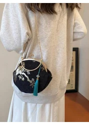 حقيبة كروسبودي بطراز الهانفو ذات نمط عشوائي للصيف، حقيبة يد جديدة بفتحة معلقة عصرية للنساء