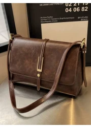 Fashionable Casual Style Solid Color Square Bag Flap Bag Pendant Not Included Suitable For University College Classroom Commute Work Office Festivals Vacation Holiday Party Travel For Women Rookies Wh