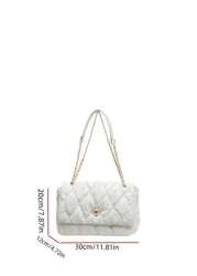 Women s Shoulder Bag Diamond Embroidery Line Flip Soft Bag Pillow Bag Large Capacity Portable Fashion Bag