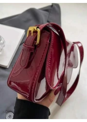 Lightweight Business Casual Minimalist Flap Square Bag For Teen Girls Women College Students Rookies White Collar Workers Perfect For Office College Work Business Commute Outdoors Travel Outings Fashi