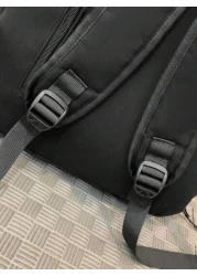 peach tree 1pc Fashionable Casual Men s Backpack Solid Color Adjustable Shoulder Strap Large Capacity Zipper Closure Nylon Waterproof Simple Stylish Design Suitable For Sport Travel Peach Tree Brand C