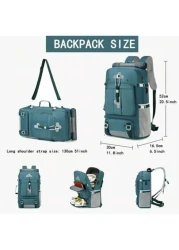 Spacious Lightweight Travel Backpack Hiking Backpack With Wet Dry Separation Outdoor Hiking Backpack With USB Multi Function Water Resistant Contrast Color Backpack Luggage Backpack For School And Tra