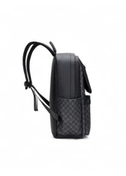 17 Inch Medium Laptop Backpack Geometric Pattern Buckle Design Pu Camping Bag Schoolbag For Travel College School Casual Backpack Laptop Backpack Commute Lightweight Flap Backpacks Leather Bag Minimal