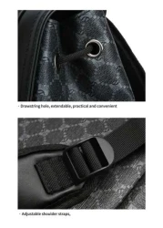 Men PU Floral Vintage Backpack Large Capacity Business Commuter Bag Stylish Casual Travel Laptop Bag Perfect Gift For Men Suitable For Students And All Occasions Lightweight Portable Design For Quick