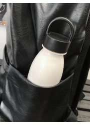 Men s Simple Functional Backpack Large Capacity Water Repellent Oil Wax Leather Material Multi Compartment And Multi Compartment Wear Resistant Backpack Sponge Buffer Zone On The Back Widened Comforta