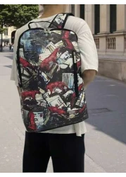 Seal Print Fashion Backpack Stylish Large Capacity Pockets Unisex Backpack Essential For Valentine s Day Travel Autumn Winter