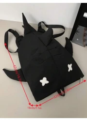 peach tree Large Capacity Shark Pattern Backpack Unisex Fashion Casual Shark Design Backpack Suitable For High School College Students Couple Travel University Outdoor Sports Multifunctional With Mult