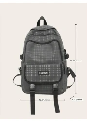 حقيبة ظهر سفر كبيرة السعة بتصميم بسيط للرجال، حقيبة يومية عادية لطلاب المدارس المتوسطة والثانوية والكليات، ح