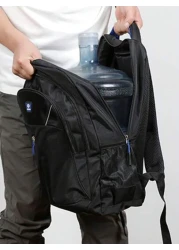 حقيبة مدرسية ذات سعة كبيرة متعددة الجيوب حقيبة كمبيوتر محمول ذات أقسام متعددة حقيبة ظهر وظيفية حقيبة كتف حقيب