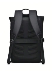 peach tree Large Capacity Business Backpack Travel Backpack School Backpack Laptop Backpack PU Leather Streamlined Fashion Suitable For Back To School And Travel Black Outdoor Multi Function Leisure B