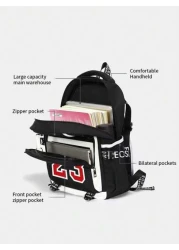 Digital Print Backpack High School College Student Bookbag Contrast Color Casual Versatile Backpack With Large Capacity Multiple Compartments Brand Lightweight Suitable For Men Laptop Sports Travel Us