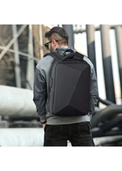 resilver Anti Theft Backpack Waterproof Black Business USB Charging EVA Hard Case Travel Laptop Backpack Fit For 16 Inch Notebook Christmas Fall University School Bag For School College Gifts Scream B