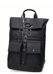 peach tree Multifunctional Large Capacity Business Travel Backpack Versatile School Laptop Backpack PU Leather Minimalist Style Unisex Backpack Suitable For Back To School Travel Hiking Outdoor Activi