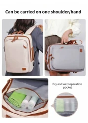 Myco Carry On Travel Backpack For Men Flight Approved 40L Personal Item Backpack With 3 Packing Cubes Travel Book Bag For Weekender College Office Christmas Gifts Winter Christmas Bag Travel Bag Schoo