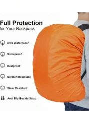 Waterproof Backpack Rain Wear Resisting And Durable Cover For Outdoor Travel And Sports 35L Dustproof And Portable Easy To Fold For Outdoor Camping Hiking Travel And Outdoor Activities Perfect Gift Fo