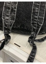 peach tree 1pc Men s Retro Backpack Fashionable Solid Color Adjustable Shoulder Strap Zipper Closure Casual Vintage Daily Use Large Capacity Lightweight Water Washed Canvas College Backpack Peach Chri