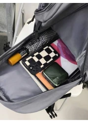 New Fashionable And Casual Large Capacity Solid Color Backpack For Students Versatile For Class And Commuting Unisex