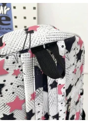 New Large Capacity Star Printed Backpack Fashion Academy Classroom Commuting Leisure Backpack Unisex